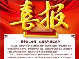 新春開工伊始，威勝電氣斬獲首單